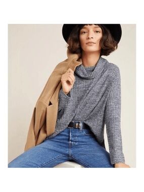Maeve Sweater M Cowl Neck Grey